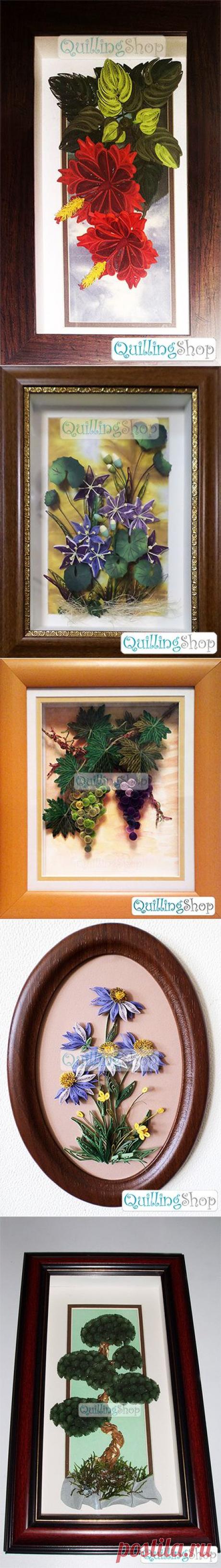 QuillingSHOP.ru: цветы из бумаги квиллинг картины магазин все для квиллинга - галлерея работ в технике qulling бумагокручение квилинг поделки квиллинг, открытки квиллинг, панно, рамки, дизайн квиллинг, оформление в технике квиллинг