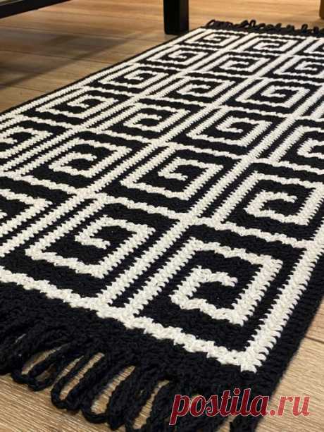 Спиральный коврик крючком