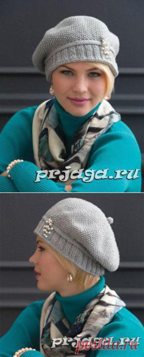 Женская шапочка спицами