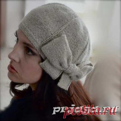 Берет «Beau Cloche» спицами