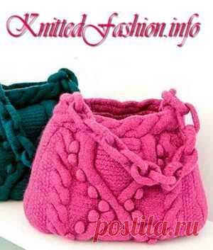 Сумка с шишками - KnittedFashion.info - Модное Вязание