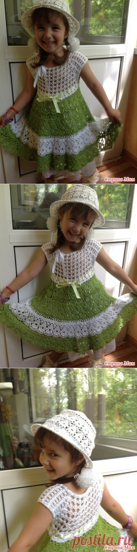 Летнее платье узором лилия - Вязание - Страна Мам