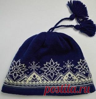 Жаккардовый узор для шапки.
