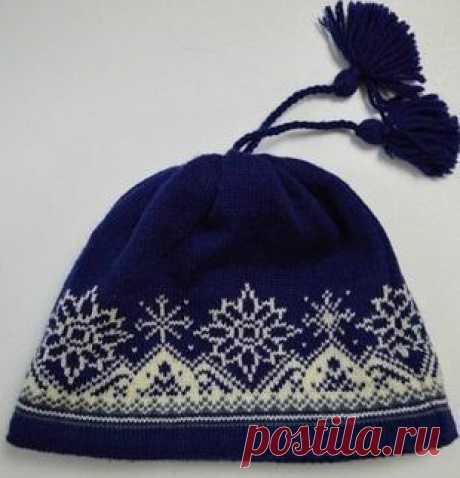 Жаккардовый узор для шапки.