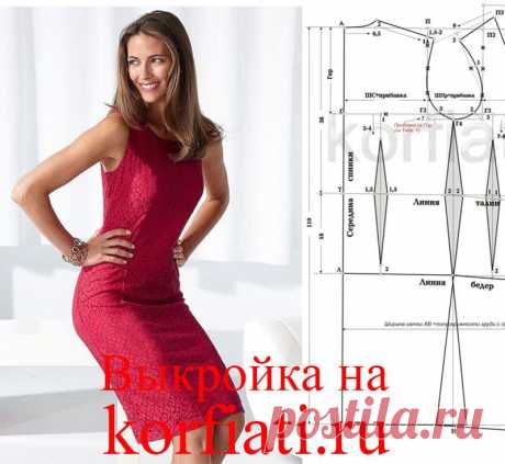 Выкройка-основа платья — базовая конструкция.
