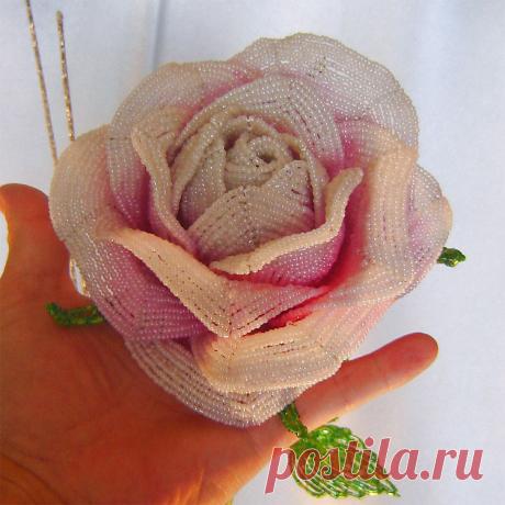 Прекрасные розы из бисера Александра Крамаренко + мастер-класс - Рукоделие