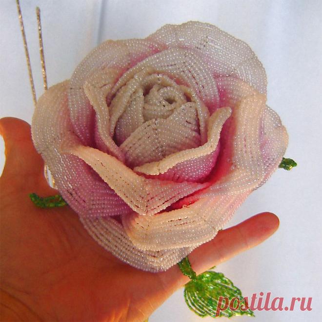 Прекрасные розы из бисера Александра Крамаренко + мастер-класс - Рукоделие