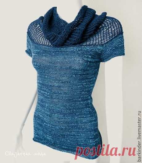 Купить Вязаный летний топ &quot;Шальное лето&quot; - однотонный, женская одежда вязаная