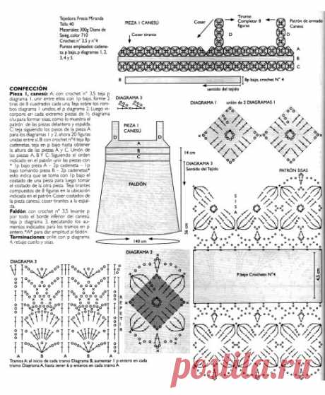 Платье сарафан крючком для теплой летней поры | ЕЛЕНА ВЯЗАЛОЧКА — Вязание Спицами и Крючком | Лучшие Схемы и Модели Бесплатно
