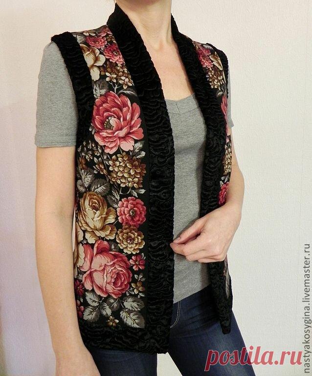 По просьбам подписчиц! Шьём жилетку из платков. Показываю выкройки + идеи! | Вяжем, лепим, творим, малюем) | Яндекс Дзен