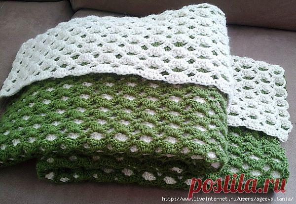 Двойно цветной узор крючком