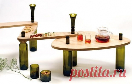 20 стильных предметов интерьера, сделанных стеклянных бутылок | Позитив - только интересные статьи