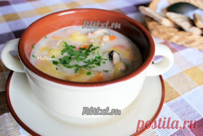 Сырный суп с морепродуктами (рецепт с фото) | RUtxt.ru