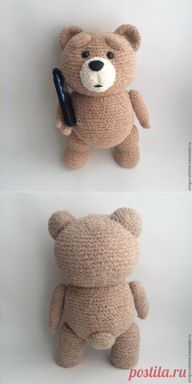 Вяжем медведя крючком - Ярмарка Мастеров - ручная работа, handmade