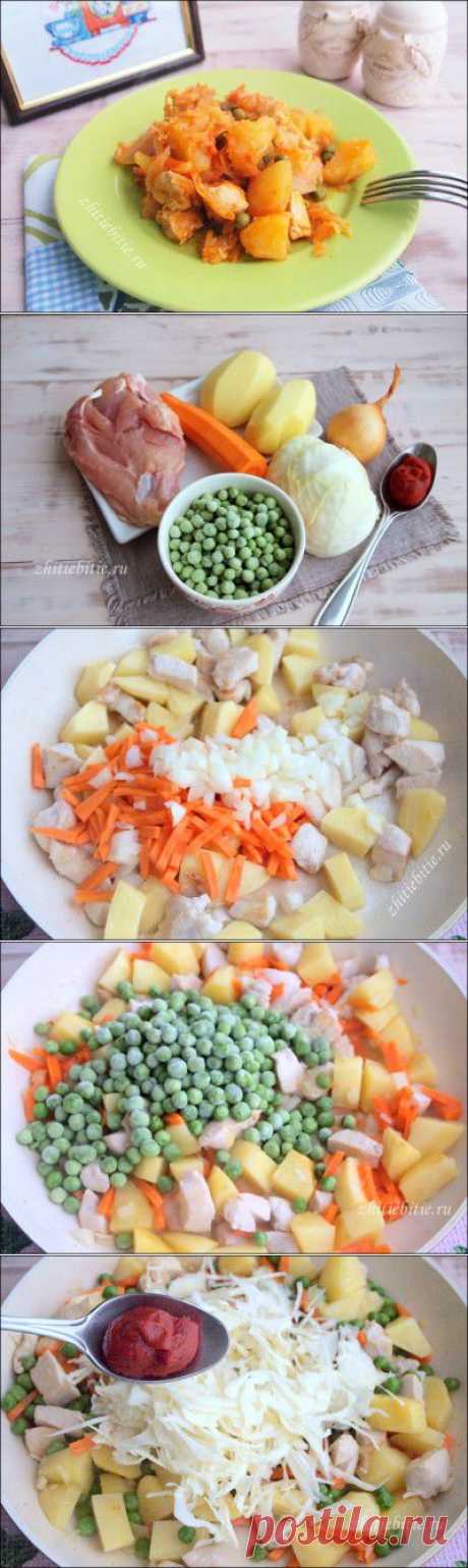 ЖИЛИ-БЫЛИ | Овощной микс с куриным филе (+фото)