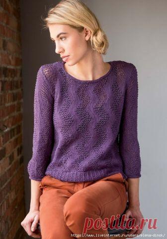 Джемпер Zigzag Mesh от дизайнера Carolyn Noyes. Спицами. / Обсуждение на LiveInternet - Российский Сервис Онлайн-Дневников