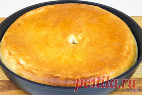 Постный пирог с капустой и грибами. Тесто без яиц