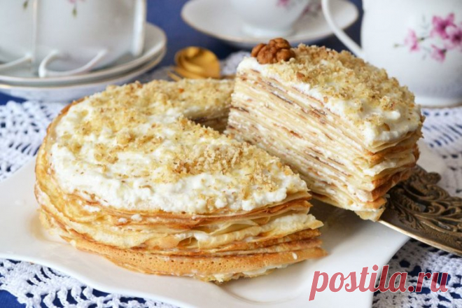 20 несложных блинных тортов, с которыми справится любая хозяйка — MOJAKUHNJA.ru