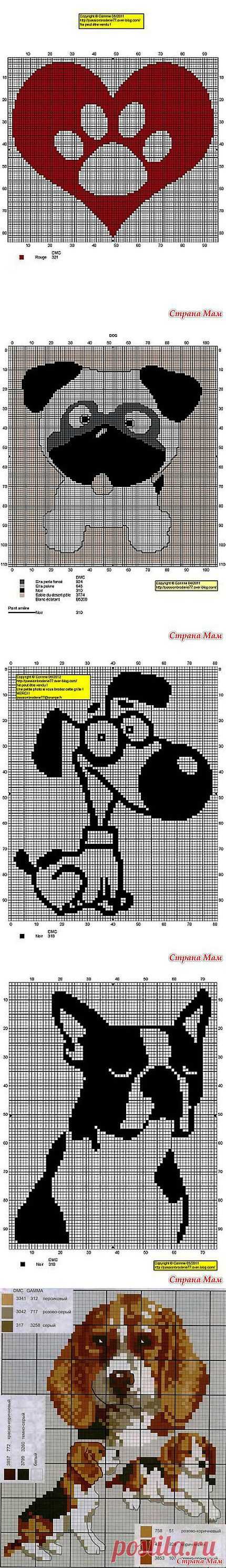 Собачки. Вышивки крестиком.: Дневник группы "Клуб рукоделия" - Страна Мам