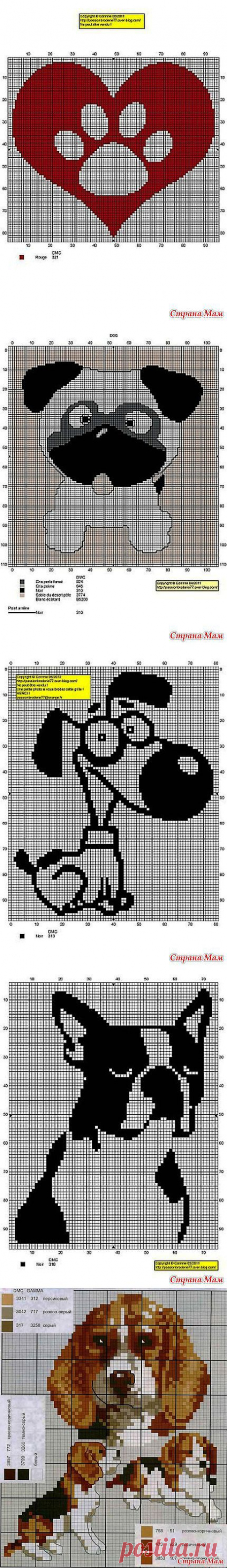 Собачки. Вышивки крестиком.: Дневник группы &quot;Клуб рукоделия&quot; - Страна Мам