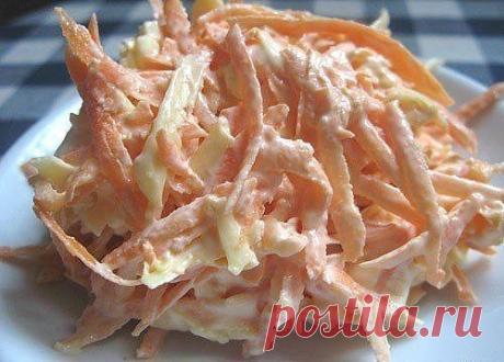 МОРКОВНЫЙ САЛАТ с сыром и чесноком