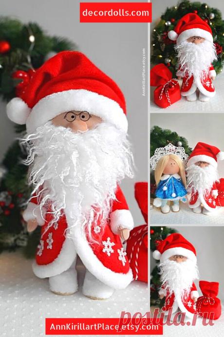 Santa Claus Doll Handmade Christmas Decor Boy Doll Winter | Etsy