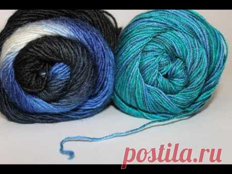 О пряже: меланжевая и пряжа секционного крашения - не путаем!