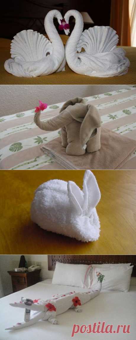 10 самых потрясающих скульптур из банных полотенец