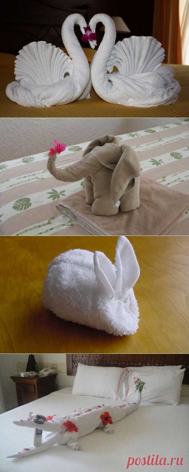 10 самых потрясающих скульптур из банных полотенец