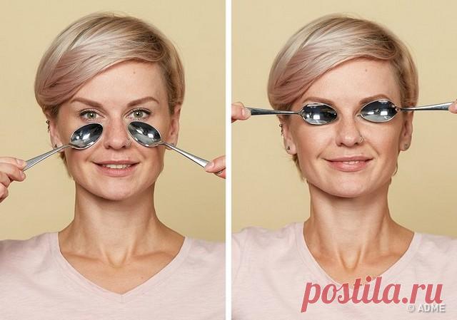 Массаж ложками сделает подтяжку кожи лица за 2 недели
