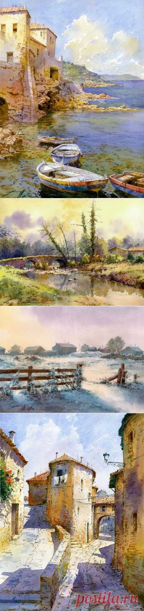 Испанский акварелист Faustino Martin Gonzalez