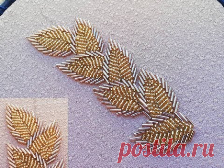hand embroidery,borderline Embroidery with long beads.