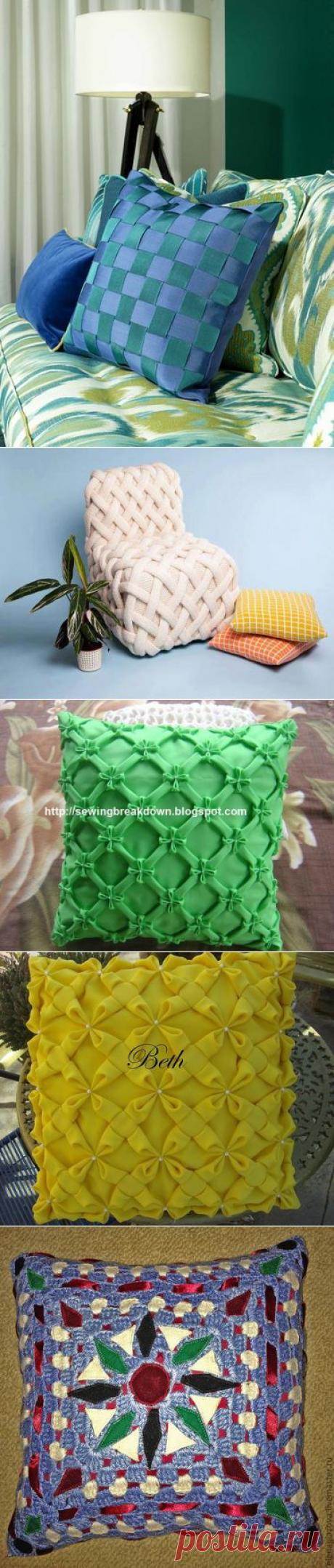 Множество идей для диванных подушек.