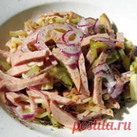 Мясной салат с языком