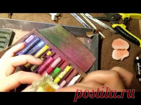 Продолжение лепки гортензии. Тонировка,сборка.