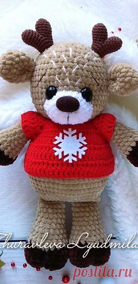 PDF Олень Яшка крючком. FREE crochet pattern; Аmigurumi doll patterns. Амигуруми схемы и описания на русском. Вязаные игрушки и поделки своими руками #amimore - олень, плюшевый оленёнок, deer, venado, cervo, hirsch, jeleń, veado, јелен, geyik, hirvi, cerf, jelen, rådjur, hirved. Amigurumi doll pattern free; amigurumi patterns; amigurumi crochet; amigurumi crochet patterns; amigurumi patterns free; amigurumi today.