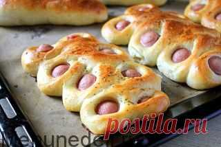 Пирожки-гусеницы с сосисками / Меню недели