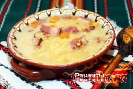 Гороховый суп с копчеными ребрами