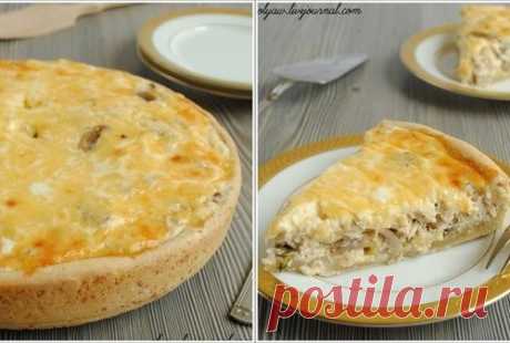 ЛОРАНСКИЙ ПИРОГ С КУРИЦЕЙ И ГРИБАМИ