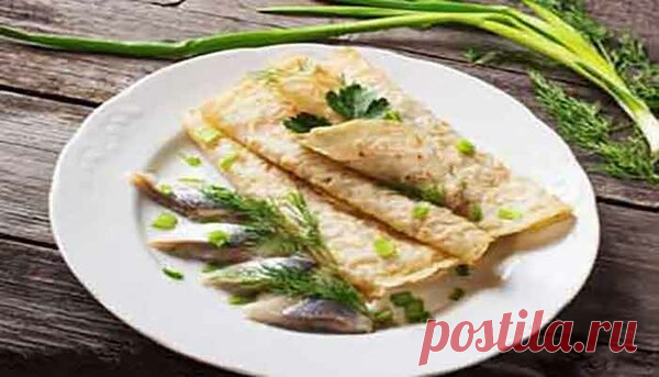 Блины с сельдью – оригинальная и вкусная закуска! | Готовим рецепты | Яндекс Дзен