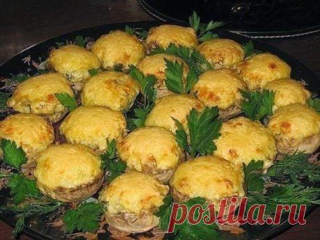 Запеченные шампиньоны - просто и вкусно!