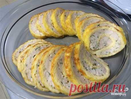 Сырный рулет с куриным фаршем - пошаговый кулинарный рецепт с фото на Повар.ру