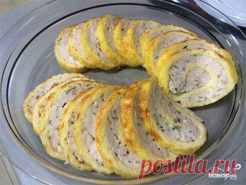 Сырный рулет с куриным фаршем - пошаговый кулинарный рецепт с фото на Повар.ру