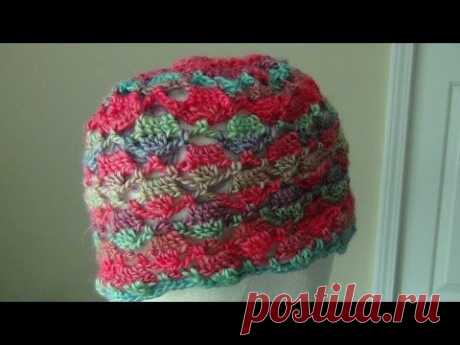 Crocheted Hat from top to bottom.