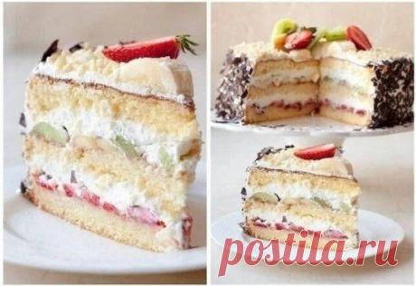 ВОЗДУШНЫЙ ЛЕТНИЙ БИСКВИТ С НЕЖНЕЙШИМ ТАЮЩИМ ВО РТУ КРЕМОМ
Трудно отказаться от такой вкуснятины!
Попробуйте приготовить этот нежный торт с кремом, ягодами и фруктами. Особую прелесть этому торту придаёт необыкновенно вкусный, тающий во рту крем в сочетании с воздушным бисквитом.
Ингредиенты:
Бисквит:
7 яиц — комнатной температуры,
1 чашка (200 г.) — сахара,
1 чашка (144 г.) — пшеничной муки,
1/3 стакана (50 г.) — кукурузного крахмала.
Крем:
500 мл. — взбитых сливок не мене...