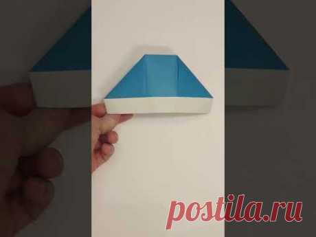 Шапка Деда Мороза из бумаги; Santa Claus hat made of paper #shorts