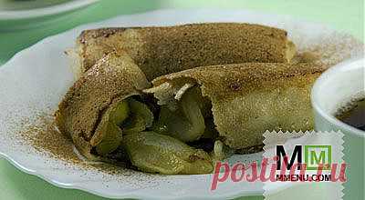 Блинчики с яблочной начинкой - кулинарный рецепт. Миллион Меню