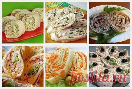 Кулинария &gt;20 самых вкусных начинок для рулета из лаваша