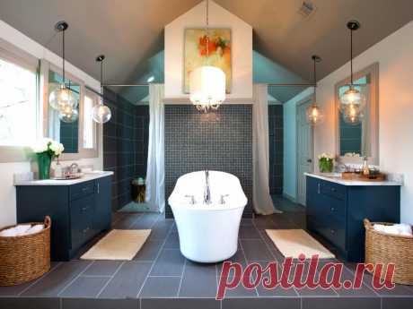 Amazing Tubs and Showers Seen On Bath Crashers | DIY Bathroom Ideas - Vanities, Cabinets, Mirrors & More | DIY