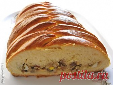 290. Кулебяка с капустой и грибами